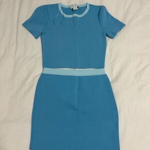 House of Harlow 1960 Blue Knit Skirt Set